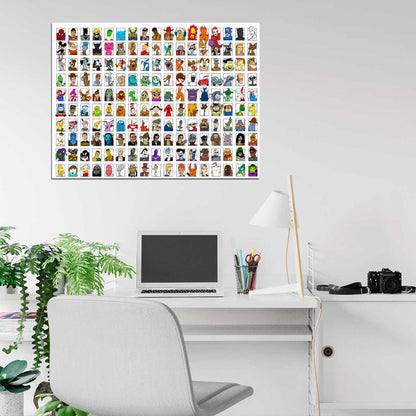 Best Movie Video Game Comics Characters Amazing Art Part 1 Wall Art Print Poster