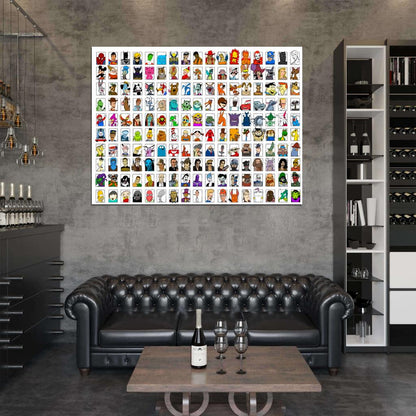 Best Movie Video Game Comics Characters Amazing Art Part 1 Wall Art Print Poster