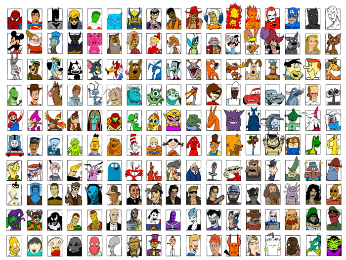 Best Movie Video Game Comics Characters Amazing Art Part 1 Wall Art Print Poster