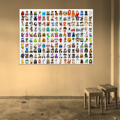 Best Movie Video Game Comics Characters Amazing Art Part 1 Wall Art Print Poster