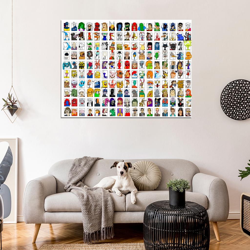 Best Movie Video Game Comics Characters Amazing Art Part 2 Wall Art Print Poster