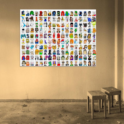 Best Movie Video Game Comics Characters Amazing Art Part 2 Wall Art Print Poster