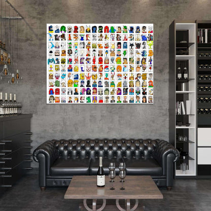 Best Movie Video Game Comics Characters Amazing Art Part 2 Wall Art Print Poster