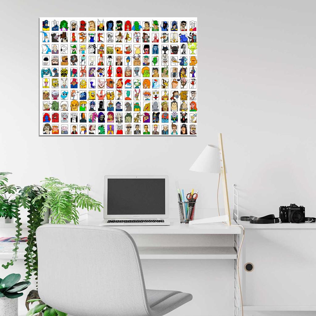 Best Movie Video Game Comics Characters Amazing Art Part 2 Wall Art Print Poster