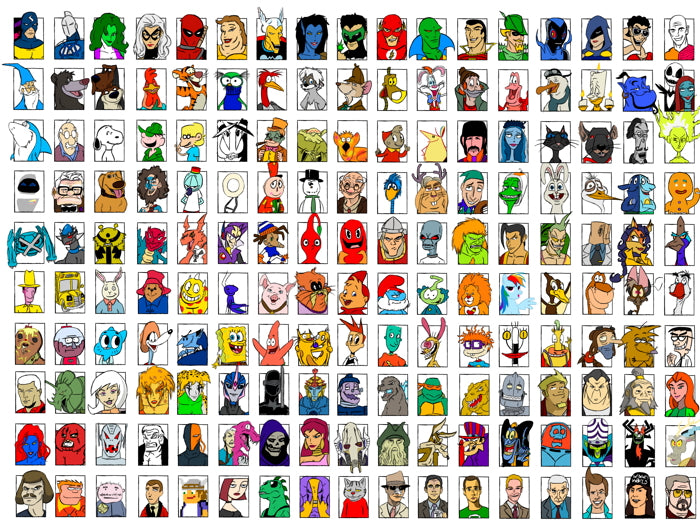 Best Movie Video Game Comics Characters Amazing Art Part 2 Wall Art Print Poster