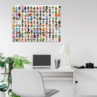 Best Movie Video Game Comics Characters Amazing Art Part 3 Wall Art Print Poster