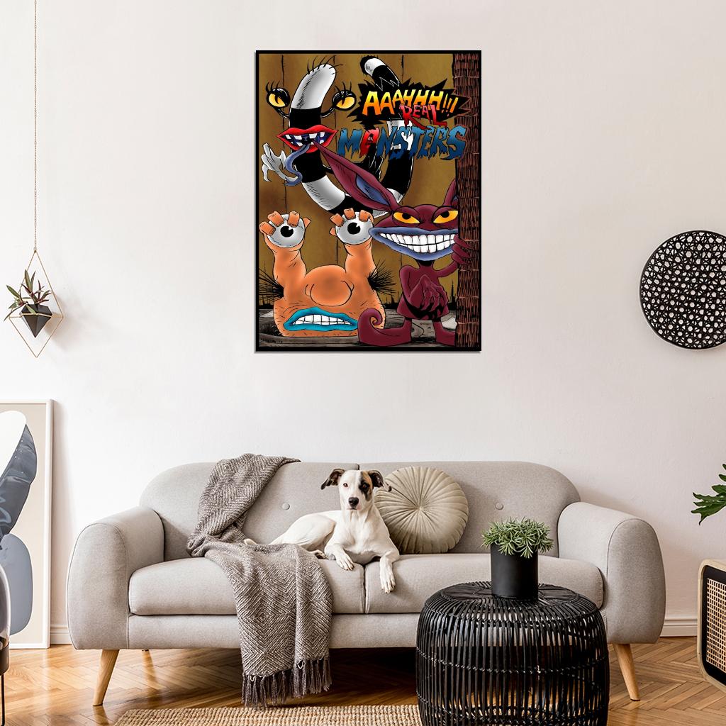 Aaahh!!! Real Monsters Cartoon TV Series Cool Art Wall Art Print Poster