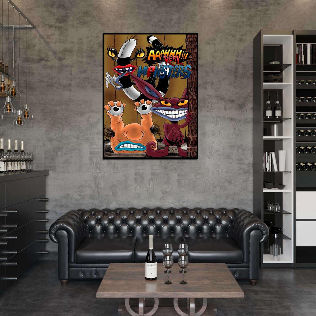 Aaahh!!! Real Monsters Cartoon TV Series Cool Art Wall Art Print Poster