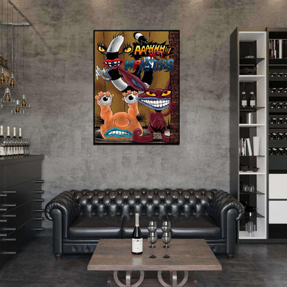Aaahh!!! Real Monsters Cartoon TV Series Cool Art Wall Art Print Poster