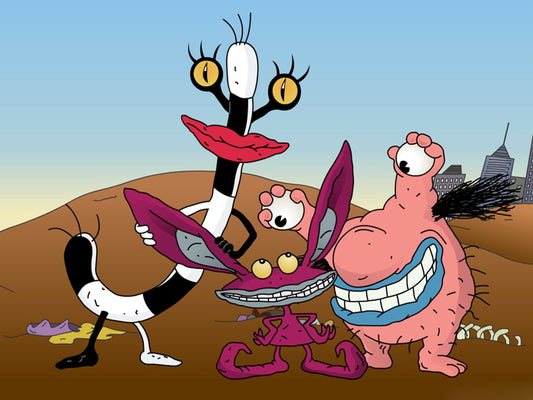 Aaahh!!! Real Monsters Characters Cartoon TV Series Cool Art Wall Art Print Poster