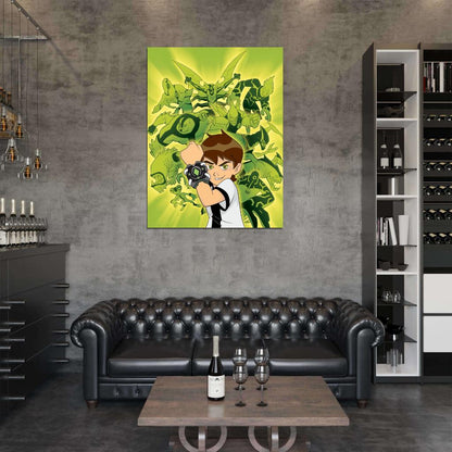 Ben 10 Aliens Cool Amazing Cartoon TV Series Art Wall Art Print Poster