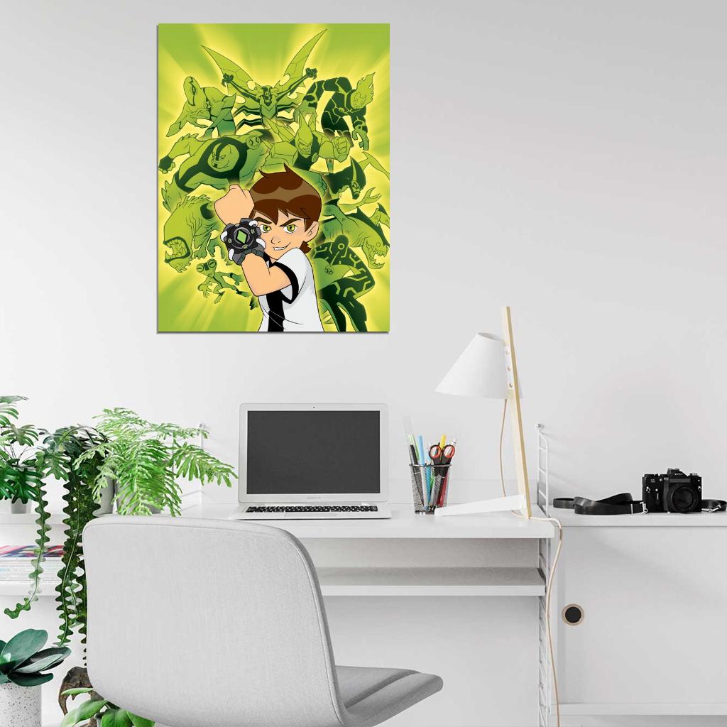 Ben 10 Aliens Cool Amazing Cartoon TV Series Art Wall Art Print Poster