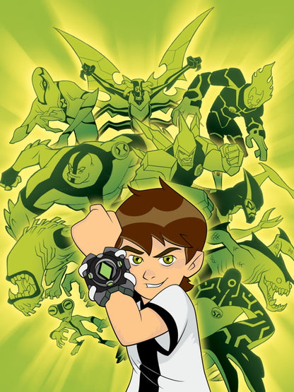Ben 10 Aliens Cool Amazing Cartoon TV Series Art Wall Art Print Poster