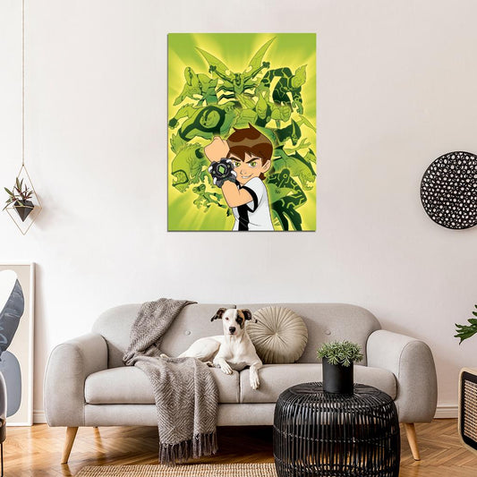 Ben 10 Aliens Cool Amazing Cartoon TV Series Art Wall Art Print Poster