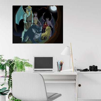 Gargoyles Characters Cartoon TV Series Art Wall Art Print Poster