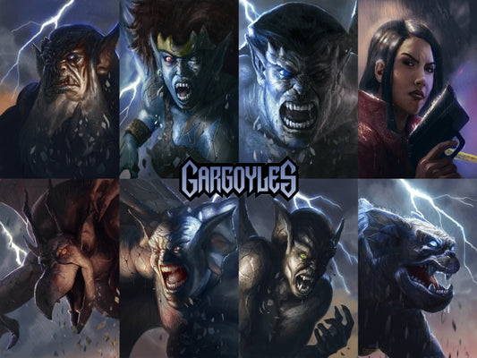 Gargoyles Awesome Characters Cartoon TV Series Art Wall Art Print Poster