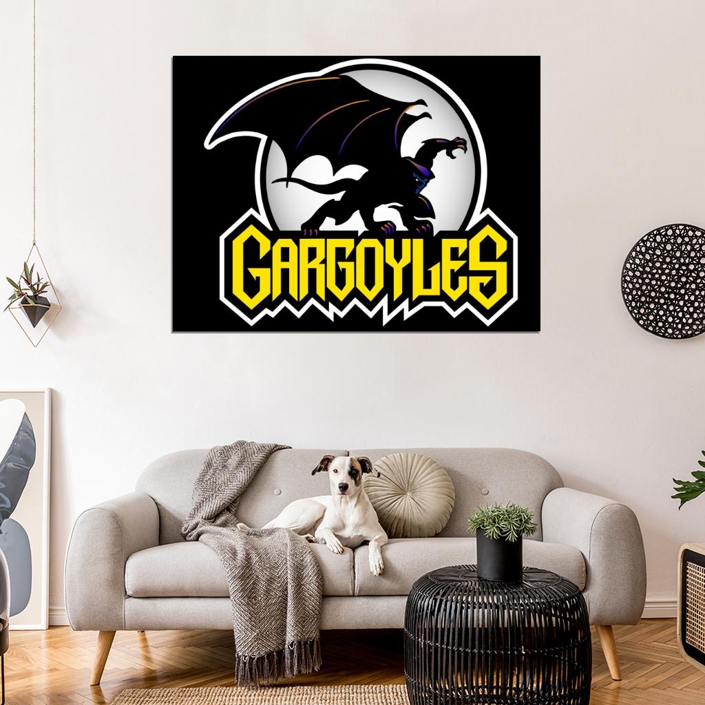 Gargoyles Logo Cartoon TV Series Art Wall Art Print Poster