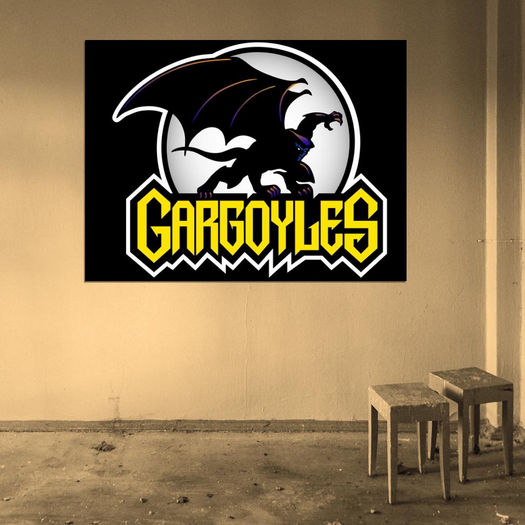 Gargoyles Logo Cartoon TV Series Art Wall Art Print Poster