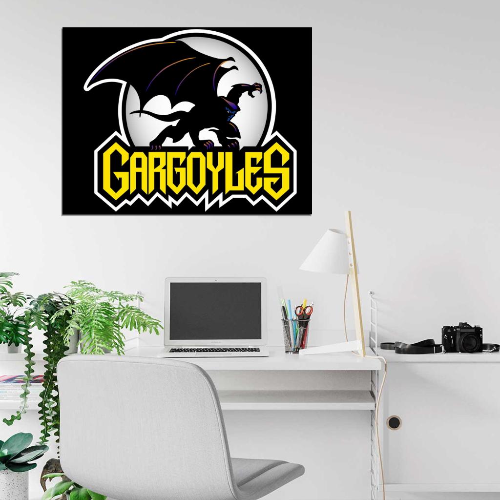 Gargoyles Logo Cartoon TV Series Art Wall Art Print Poster