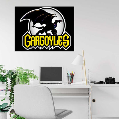 Gargoyles Logo Cartoon TV Series Art Wall Art Print Poster
