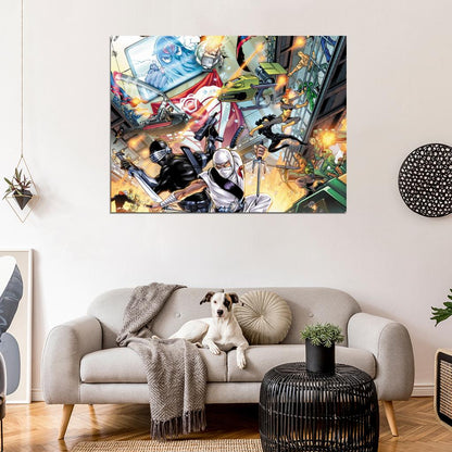 G.I. Joe vs Cobra Battle Amazing Art Wall Art Print Poster