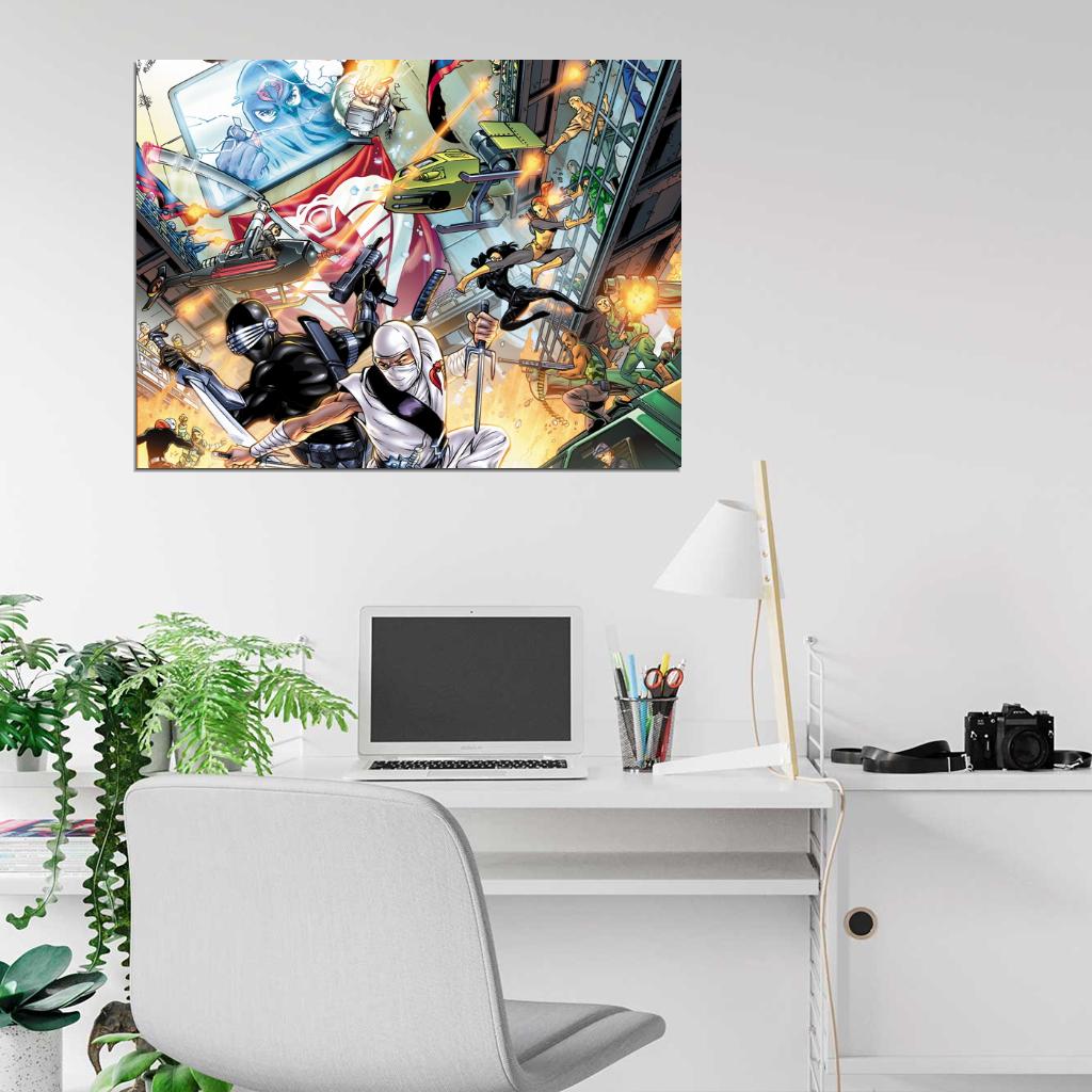 G.I. Joe vs Cobra Battle Amazing Art Wall Art Print Poster