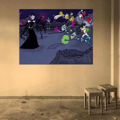 Super Robot Monkey Team Hyperforce Go! SRMTHFG Cartoon Art Wall Art Print Poster