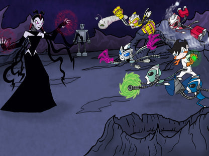 Super Robot Monkey Team Hyperforce Go! SRMTHFG Cartoon Art Wall Art Print Poster