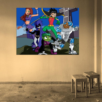 Teen Titans Go! Characters Cartoon TV Series Art Wall Art Print Poster
