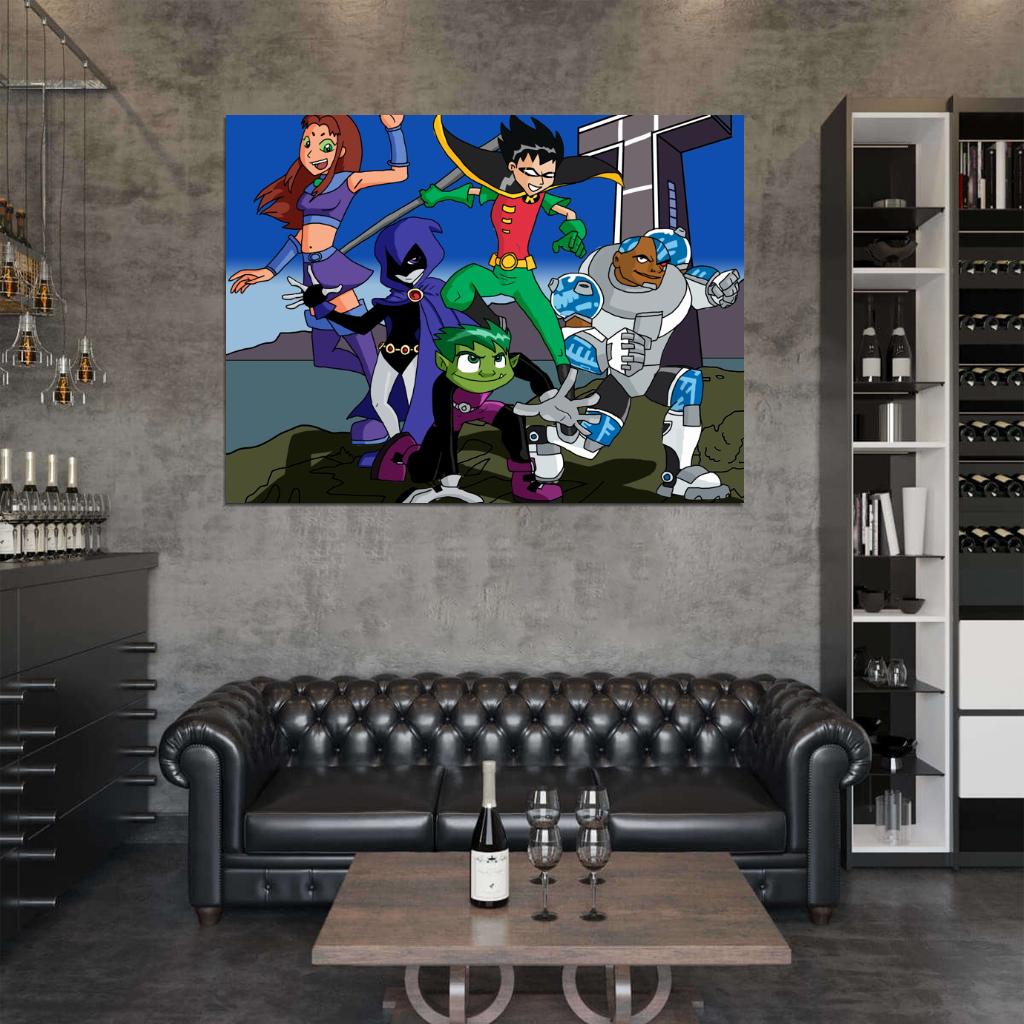 Teen Titans Go! Characters Cartoon TV Series Art Wall Art Print Poster