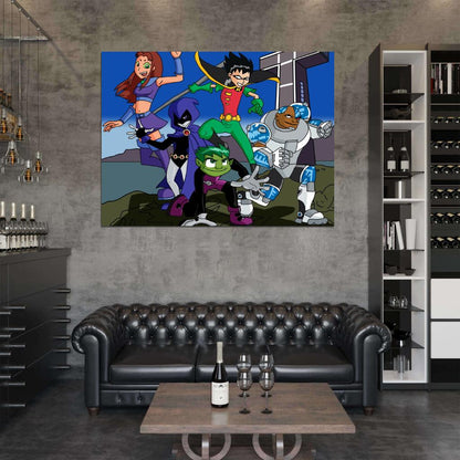 Teen Titans Go! Characters Cartoon TV Series Art Wall Art Print Poster