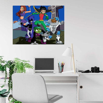 Teen Titans Go! Characters Cartoon TV Series Art Wall Art Print Poster