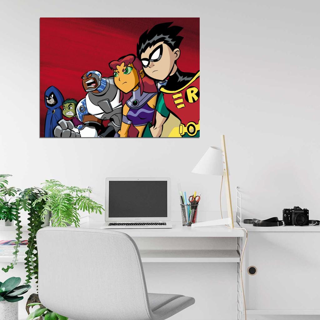 Teen Titans Go! Cartoon TV Series Cool Art Wall Art Print Poster