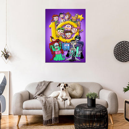 The Fairly OddParents Characters Cartoon TV Series Art Wall Art Print Poster