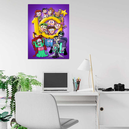 The Fairly OddParents Characters Cartoon TV Series Art Wall Art Print Poster