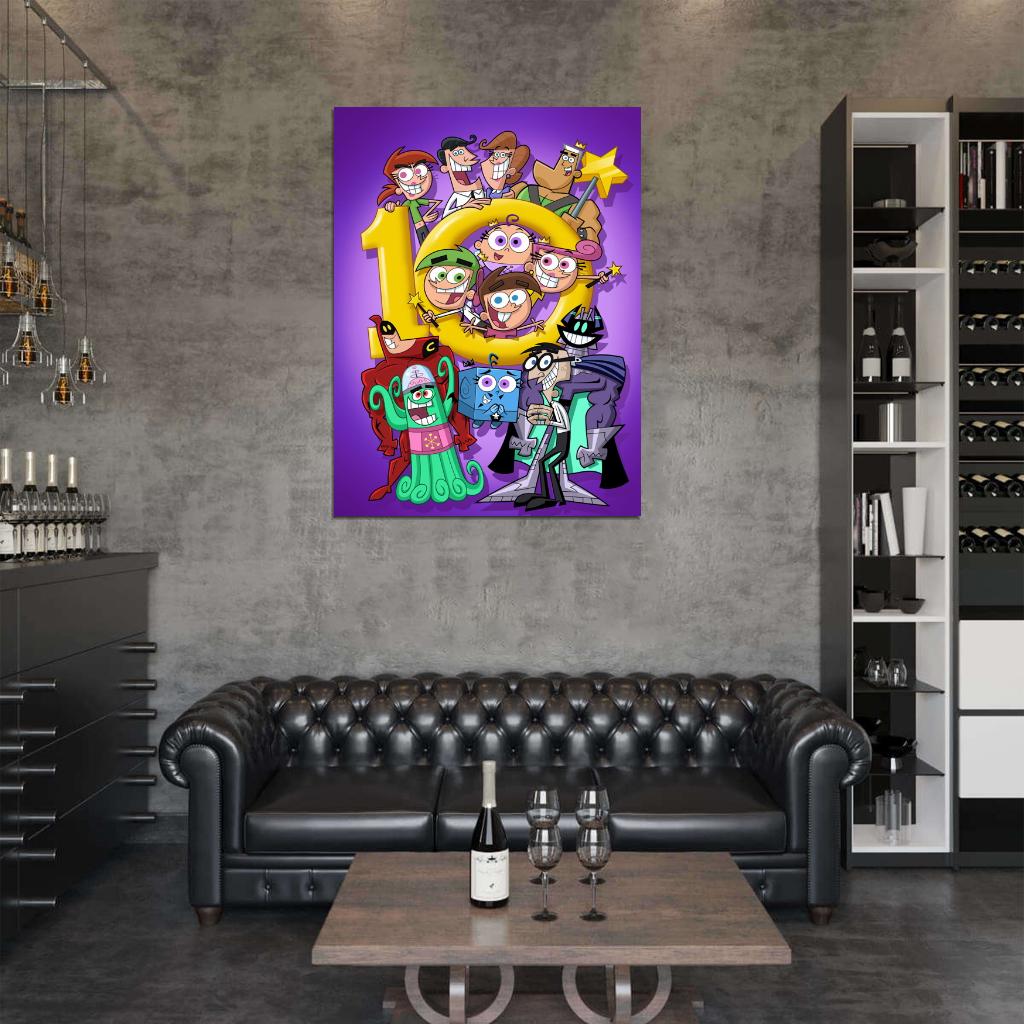 The Fairly OddParents Characters Cartoon TV Series Art Wall Art Print Poster