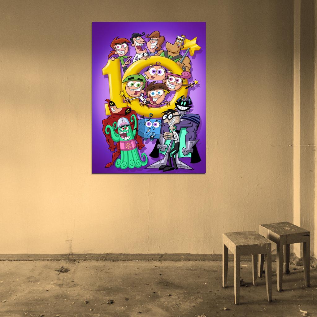 The Fairly OddParents Characters Cartoon TV Series Art Wall Art Print Poster