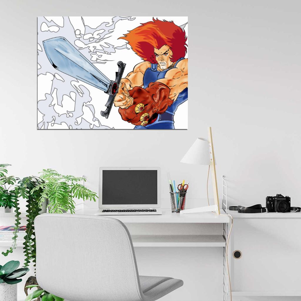 Lion-O Sword ThunderCats Cartoon TV Series Awesome Art Wall Art Print Poster