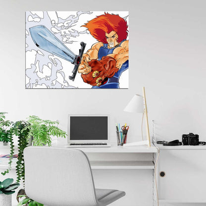 Lion-O Sword ThunderCats Cartoon TV Series Awesome Art Wall Art Print Poster