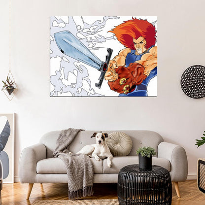 Lion-O Sword ThunderCats Cartoon TV Series Awesome Art Wall Art Print Poster