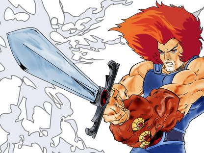Lion-O Sword ThunderCats Cartoon TV Series Awesome Art Wall Art Print Poster