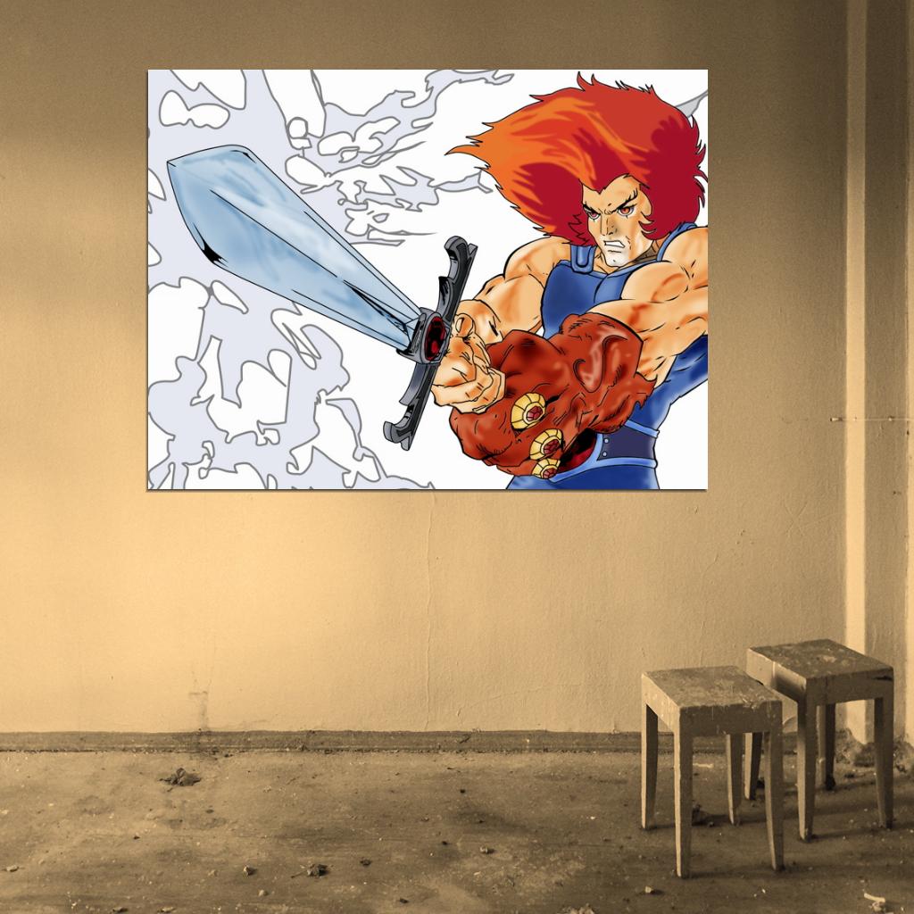 Lion-O Sword ThunderCats Cartoon TV Series Awesome Art Wall Art Print Poster