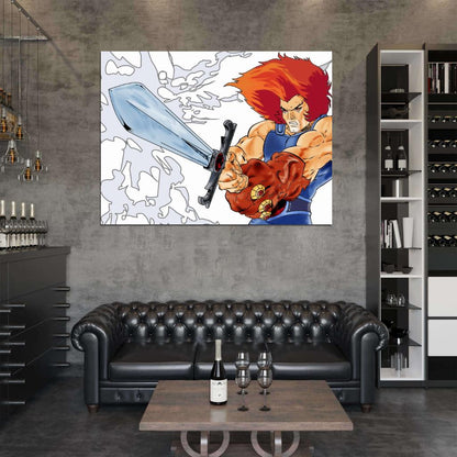 Lion-O Sword ThunderCats Cartoon TV Series Awesome Art Wall Art Print Poster