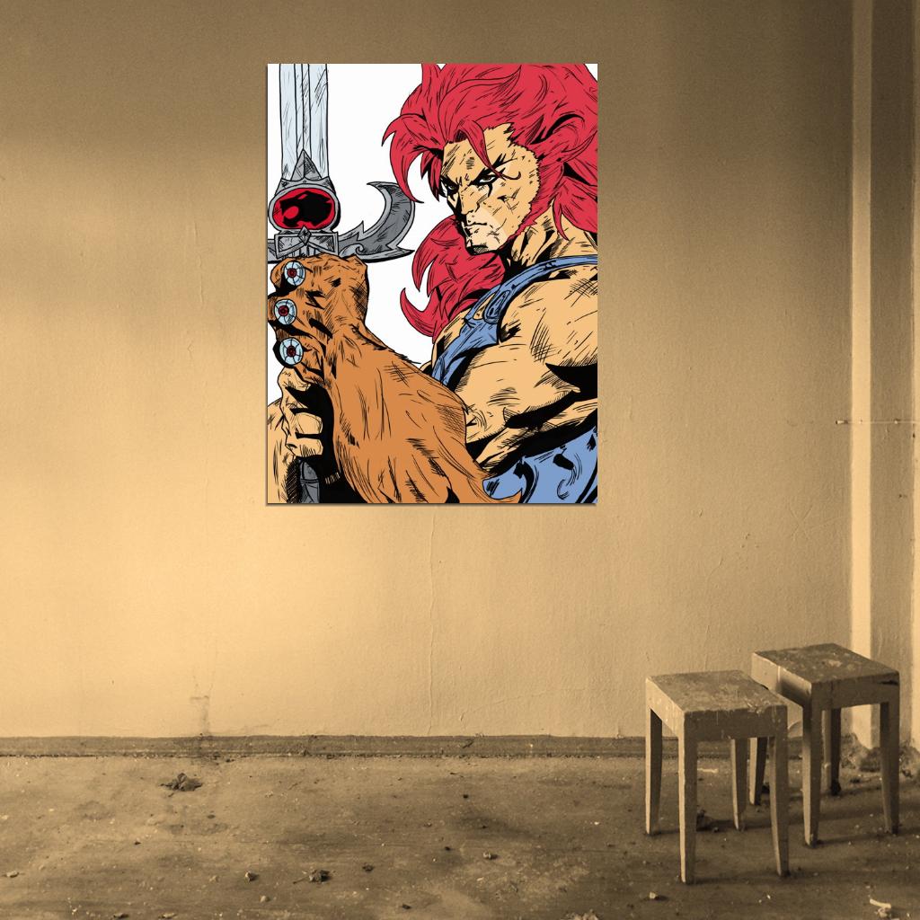 Lion-O Sword ThunderCats Cartoon TV Series Awesome Art Wall Art Print Poster