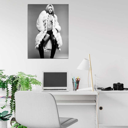 Britney Spears Hot Topless Sexy Body Music BW Wall Art Print Poster