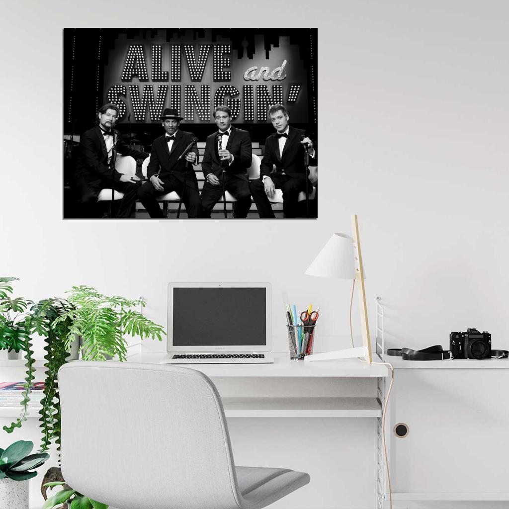 Alive and Swingin Rea Garvey Xavier Naidoo Sasha Michael Mittermeier Rat Pack Retro BW Wall Art Print Poster