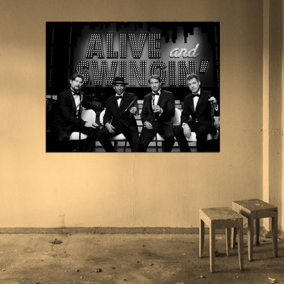 Alive and Swingin Rea Garvey Xavier Naidoo Sasha Michael Mittermeier Rat Pack Retro BW Wall Art Print Poster
