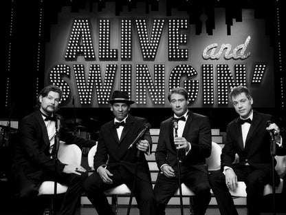 Alive and Swingin Rea Garvey Xavier Naidoo Sasha Michael Mittermeier Rat Pack Retro BW Wall Art Print Poster
