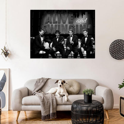Alive and Swingin Rea Garvey Xavier Naidoo Sasha Michael Mittermeier Rat Pack Retro BW Wall Art Print Poster
