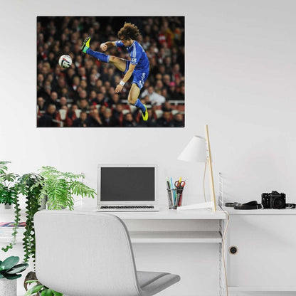 David Luiz Moreira Marinho Chelsea FC Soccer Football Wall Art Print Poster